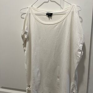 MARBLE Off-the-Shoulder Cream Sweater